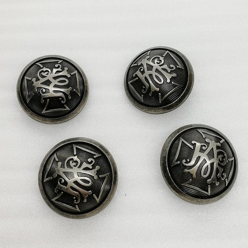 Color Matching (As Per Your Requestment ) 27Mm High Quality Retro Custom Design Alloy Metal Sewing Button For Clothing Accessories/Coat Hd423-19