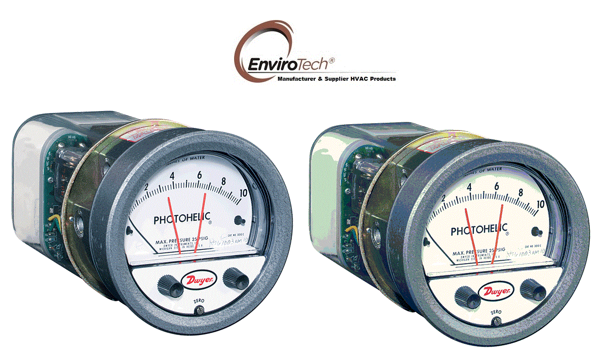 Dwyer A3000-100cm Photohelic Pressure Switch Gauge Range  0-100 Cm W.c.