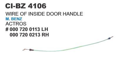 Wire of Inside Door Handle M Benz Actros - High-Performance Automotive Wire for 4-Wheeler Vehicles | Includes Warranty Coverage