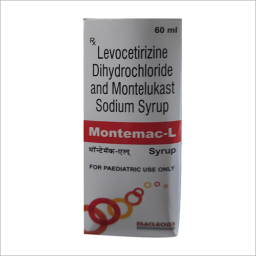 60 Ml Levocetirizime Dihydrochloride And Montelukast Sodium Syrup General Medicines