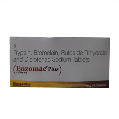 ट्रिप्सिन ब्रोमेलैन रुटोसाइड ट्राइहाइड्रेट और डिक्लोफेनाक सोडियम टैबलेट