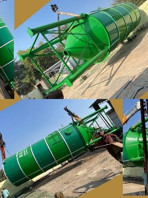 Cement And Fly Ash Silo - 50 To 500 Ton Capacity, 12500mm Height, 3400mm Dimensions, 6000 Kg Weight, Custom Color, 1 Year Warranty