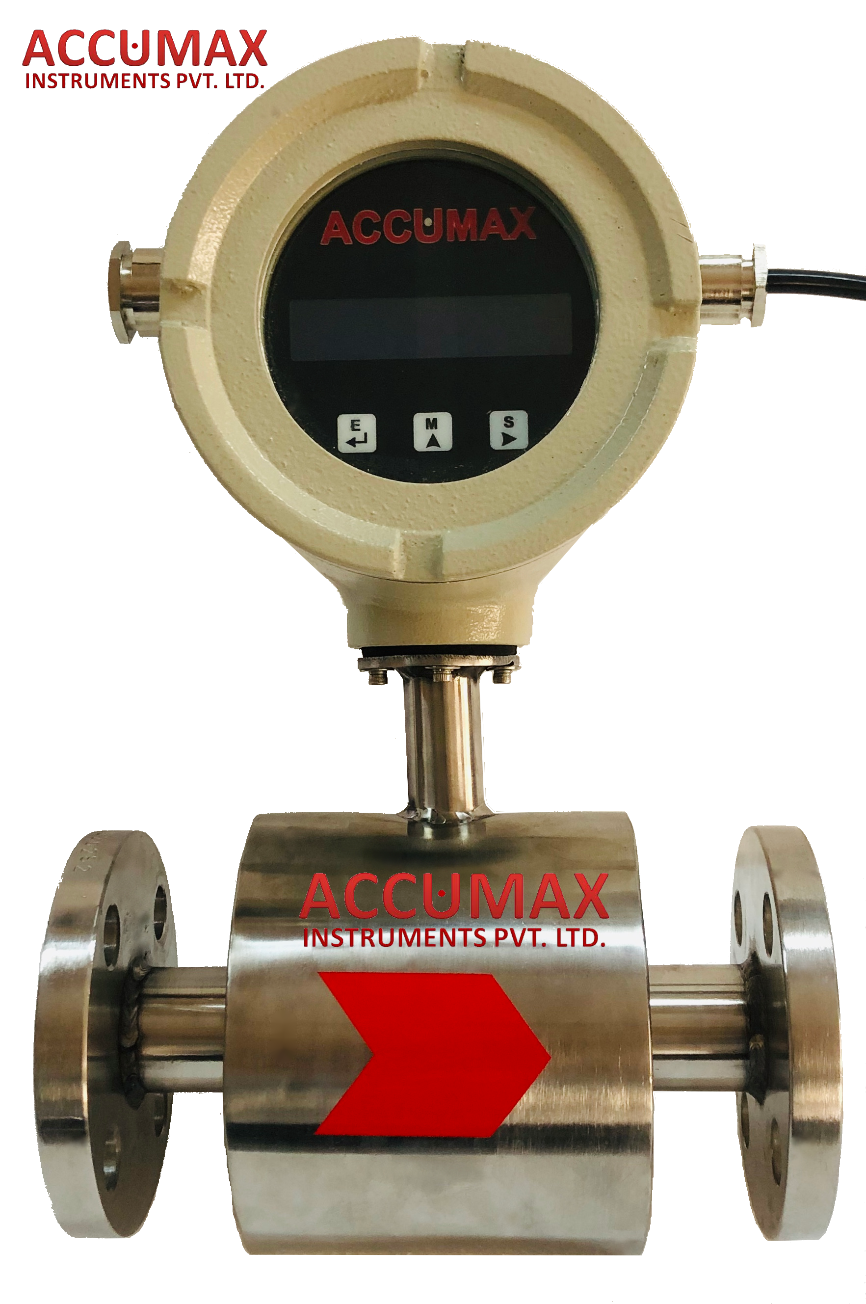 Electromagnetic Flow Meter - Stainless Steel | 10 Kg Weight, Digital Display, 0.5% Accuracy, Ip67 Rated, Maintenance-free Design, 20 Bar Gas Pressure, Conductive Liquid Compatible
