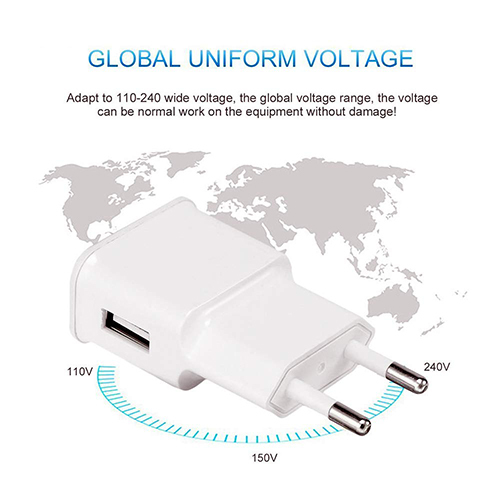 Ptron 2a Mobile Charger For Mobile Phones With Micro Usb Cable - Abs Material, White Color | Detachable Micro Usb Cable Included, Low Energy Consumption