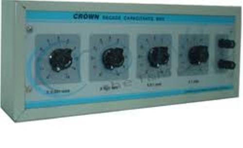 Decade Capacitance Box - 4 Dial Model CES 1002, Multiplier x 0.001-0.01-0.1-1 mfd, Accuracy +/-3%, Maximum Input Voltage 400v P/P, Blue Color, Manual Control, Industrial Laboratory Usage