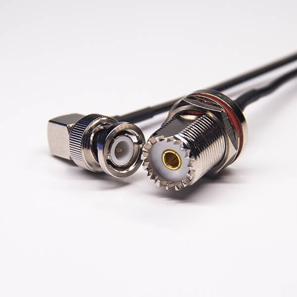 Uhf Female To Bnc Right Angled Male Coax Cable Rg174