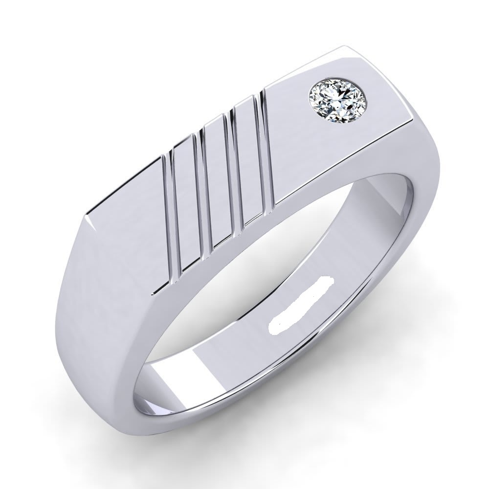 Men Silver Solitaire Ring - 92.5 Sterling Silver, All Us Sizes Available | Featuring Cz, Swarovski Zirconia, And Gemstones For Elegant Occasions