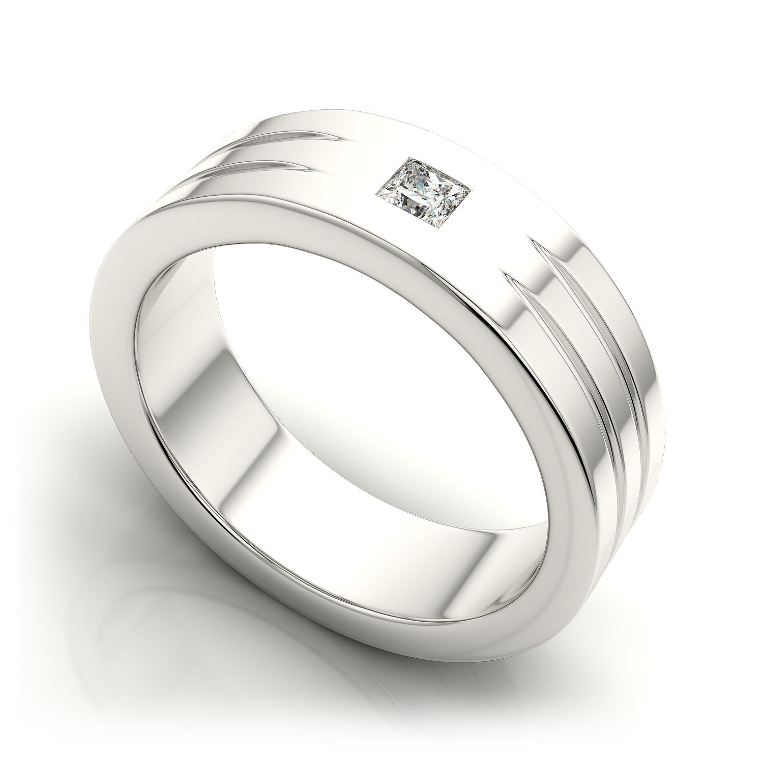 Party Silver Solitaire Rings For Men