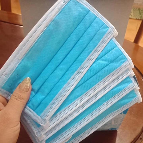 Face Mask - Standard Size, Sky Blue Color | Anti-Allergic, Disposable for Adults and Children