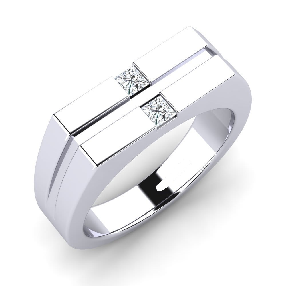 Two Stone Solitaire Ring Gender: Men