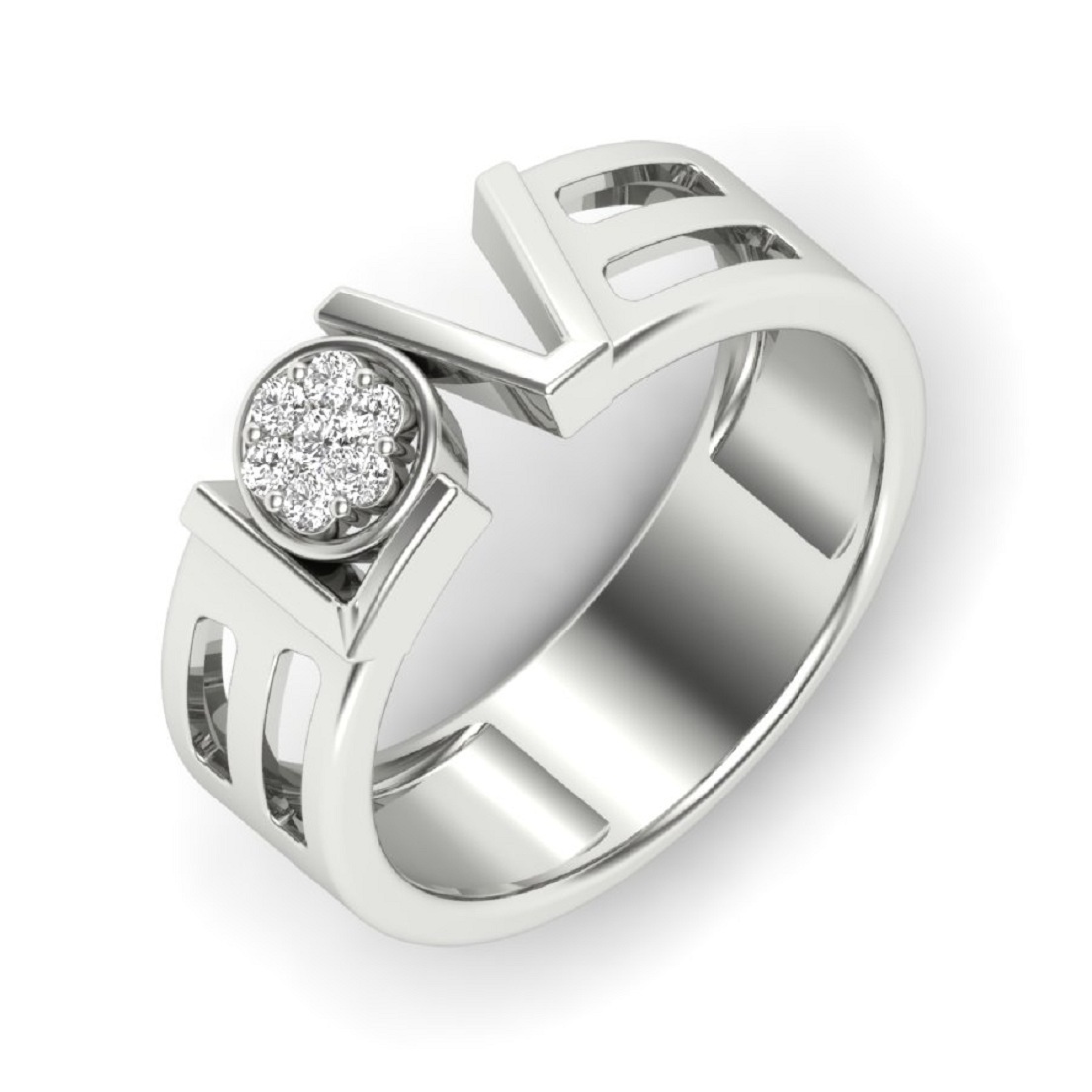 Party Studded Men Silver Rings