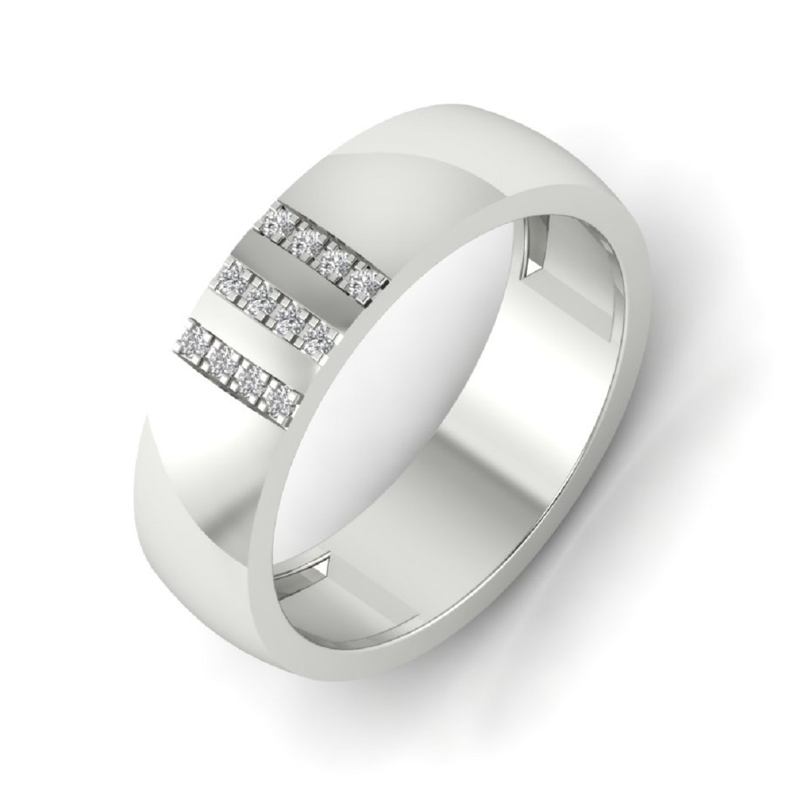 Party Studded Men Silver Rings
