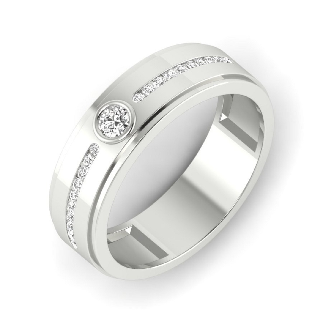 Party Studded Men Silver Rings