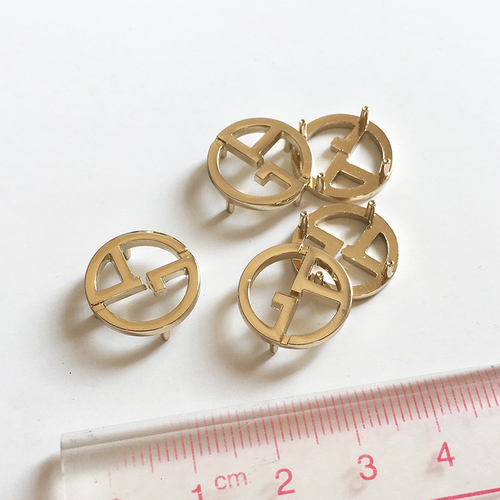 Tag 15mm Round Shape Simple Alloy Metal Plate Labels For Bag Accessories Hd444-19