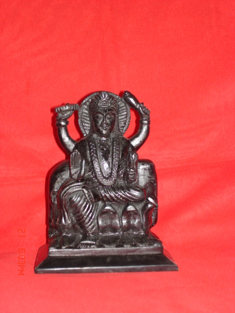 Black Marble Guru Dev - 6 Inch Black Marble, Polished Finish, Fine Detailing, Handcrafted Statue