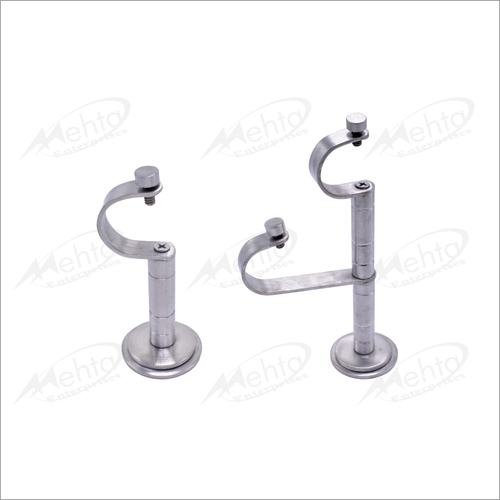 Curtain Bracket Support - Stainless Steel, Single & Double Sizes, Matte Finish | One-Piece Design, Strong Edges, Precision Fastening Holes