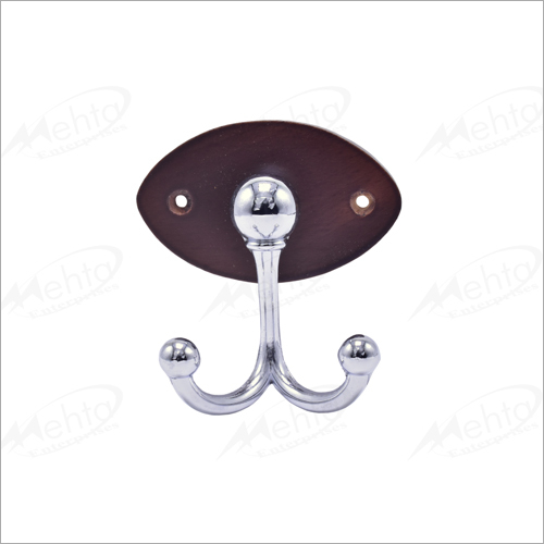 Furniture Fitting (Khooti No.9) - Zinc Alloy Material, Cloth Hanger Application, Brown with CP Color | Durable Design for Versatile Use