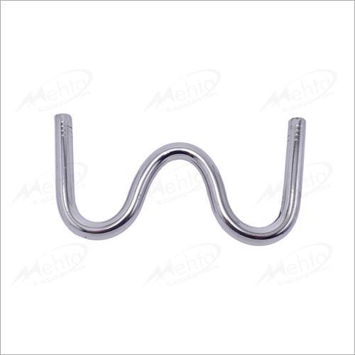 Furniture Fitting (W Hook) - Stainless Steel, 10mm & 12mm Size, Polished Finish, W Shape | Metal Bearing Kada for Enhanced Furniture Assembly