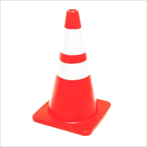 Traffic Cone - PVC Material, Various Heights and Widths , High Impact Resistance, Flexible Design, Highly Visible Red and White Color