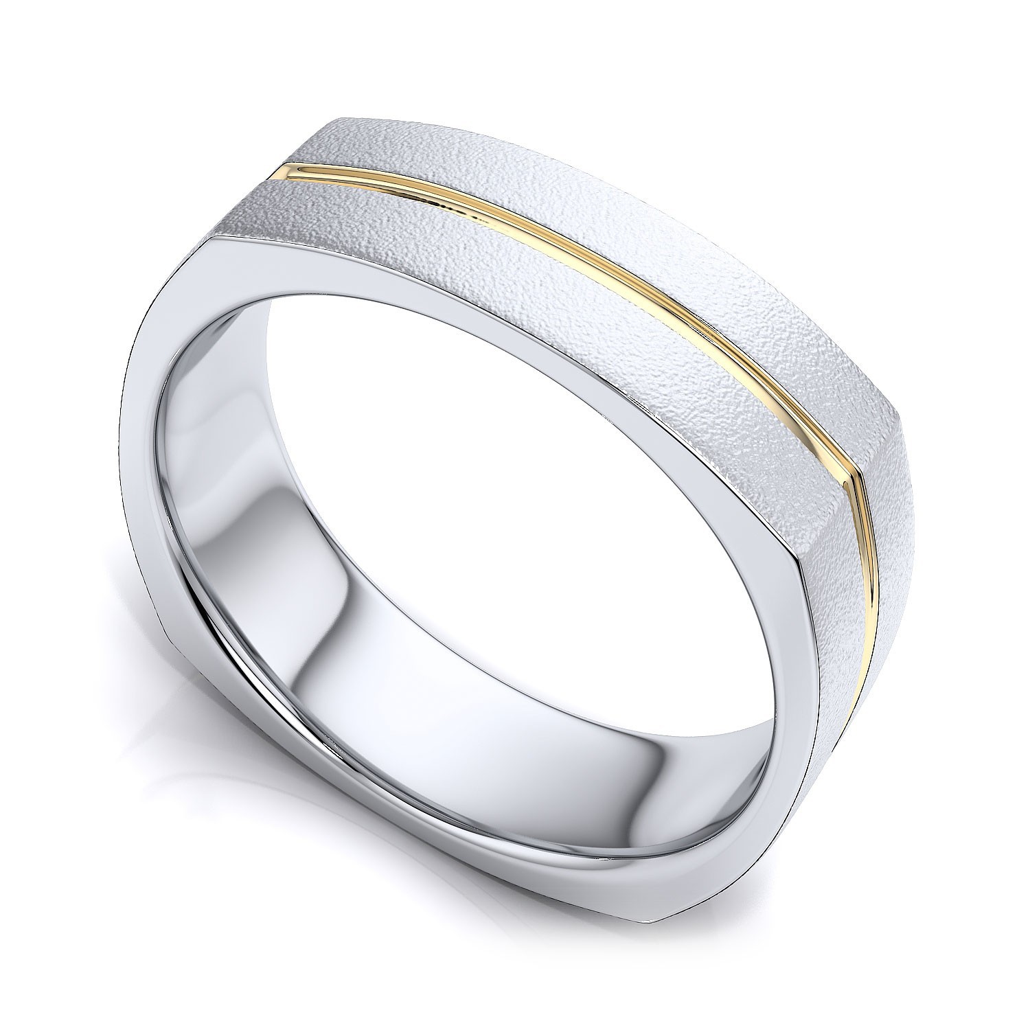 Party Mens Silver Plain Rings