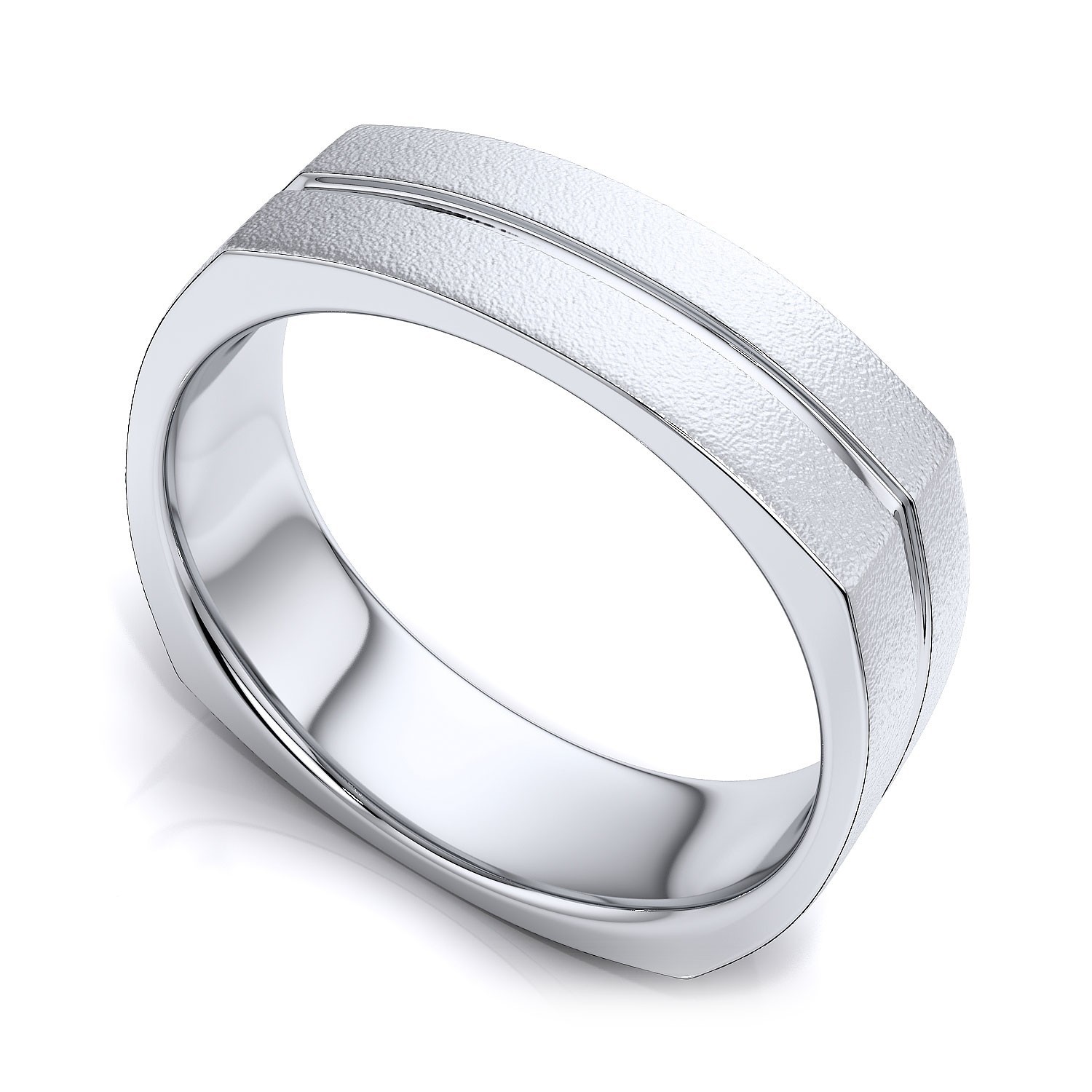 Party Mens Silver Plain Rings