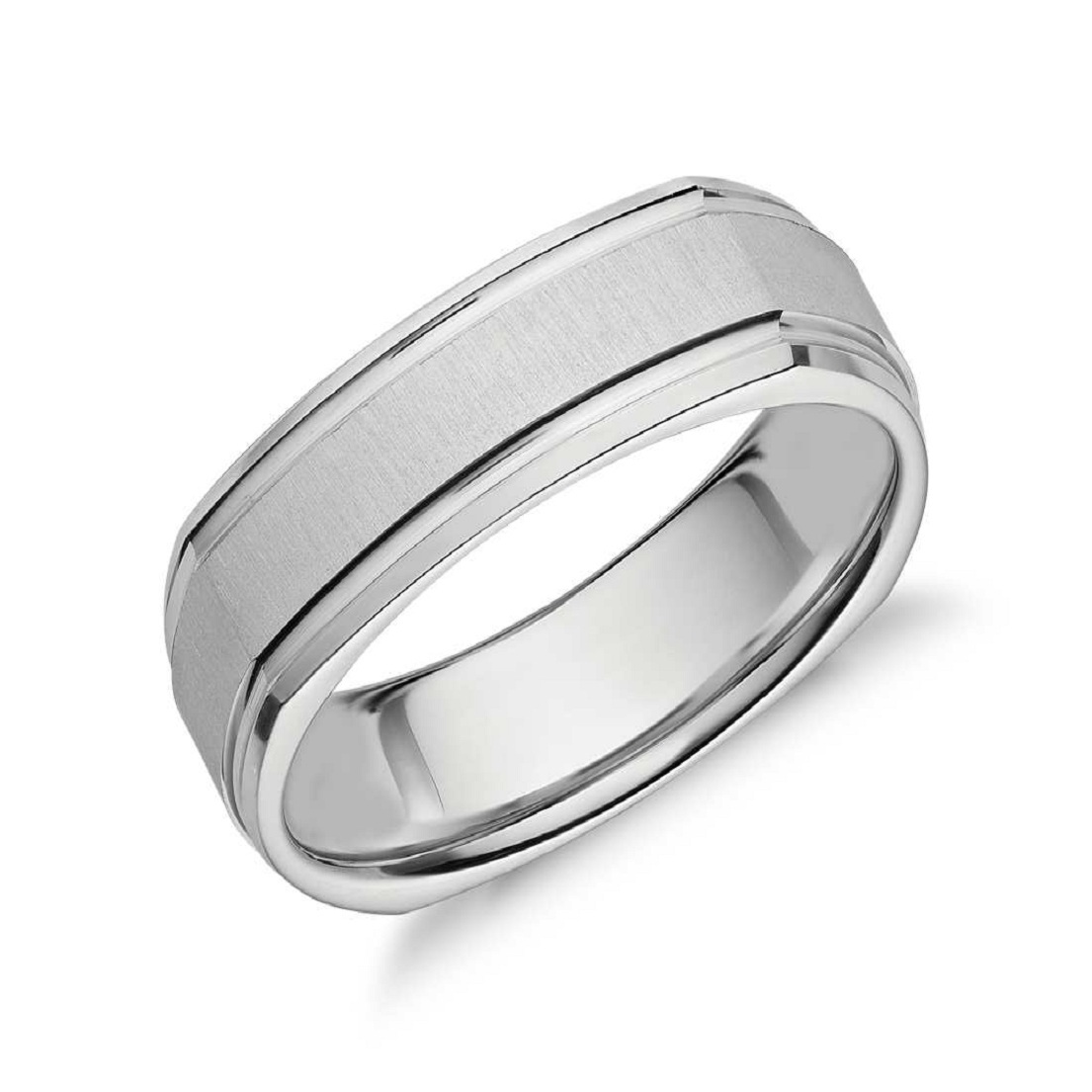 Party Mens Silver Plain Rings