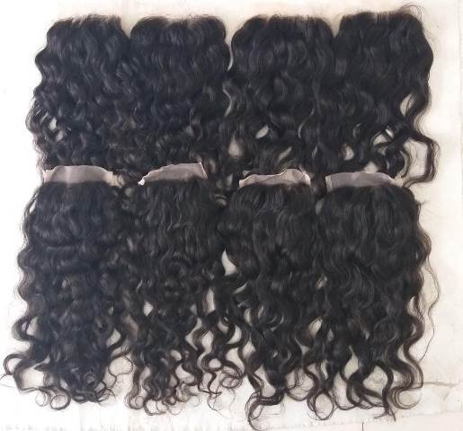 Natural 4x4 Swiss Lace Transparent Curly Closure