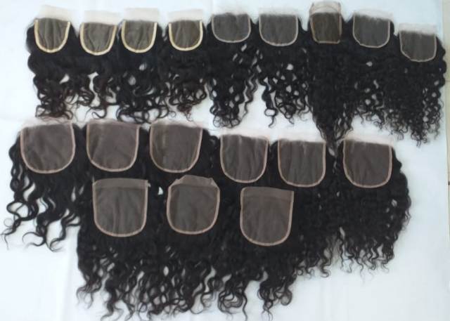 Natural 4x4 Swiss Lace Transparent Curly Closure