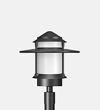 Black Post Top Lights