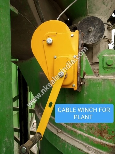 Cable Winch for Concrete Plant - Mild Steel, 5 Ton Weight | High Efficiency, Manual Power Source, Multicolor Design