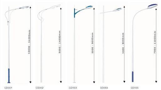 Tubular Pole - Mild Steel, Silver Finish | Is 2713:1980 Compliant For Street Lighting And Power Transmission