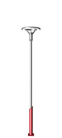 Garden Lamp Pole Light - Galvanized Iron, Inverted U Shape For Effective Illumination | Suitable For Pedestrian Areas, Parks, Gardens, And Modern Street Suburbs