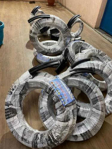 Mixer Cover - Black Rubber Ring Gasket, 7 Mtr Length for Concrete Mixing Plants & Mobile Batching