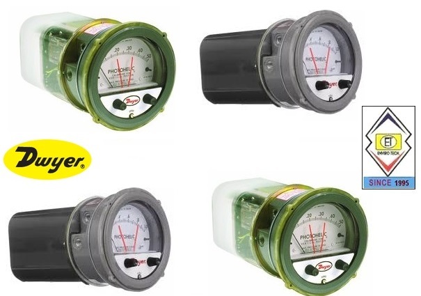 Dwyer A3000-20cm Photohelic Pressure Switch Gauge Range 0-20 Cm W.c. Accuracy: A 2% Of Fs At 70a F (21.1a C).a 3% On -0 And A 4% On -00 Models. %