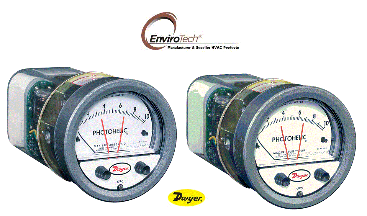 Series A3000 Dwyer A3000-20kpa Photohelic Pressure Switch Gauge Range