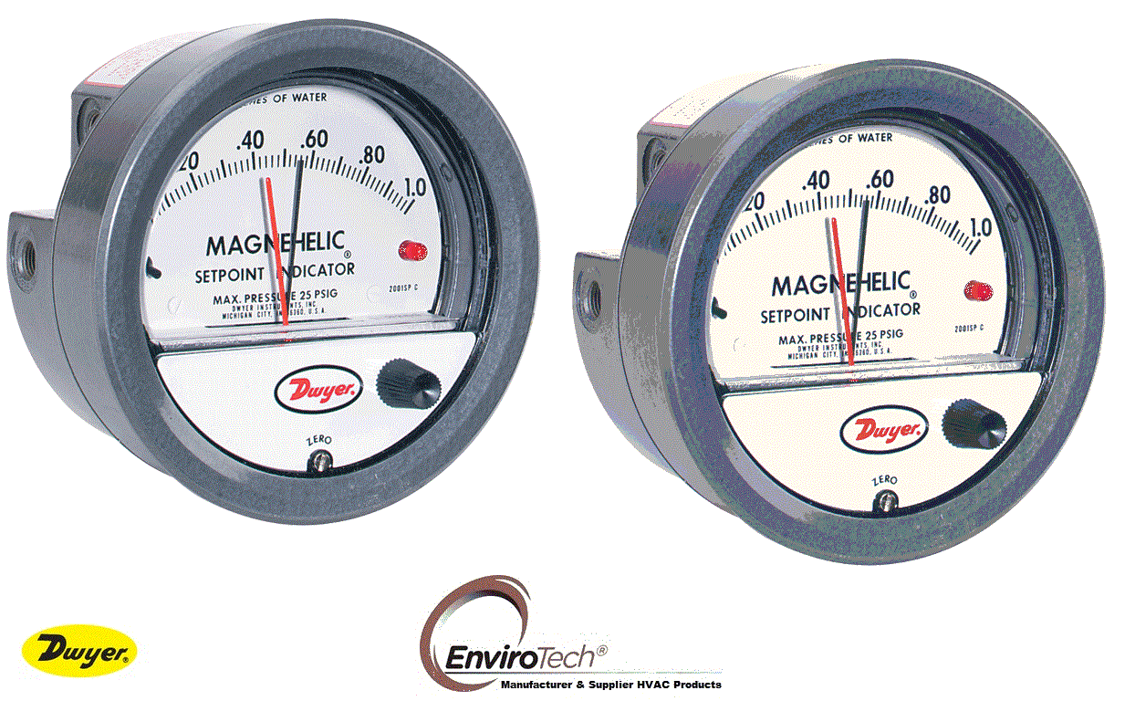 Series A3000 Dwyer A3000-20kpa Photohelic Pressure Switch Gauge Range