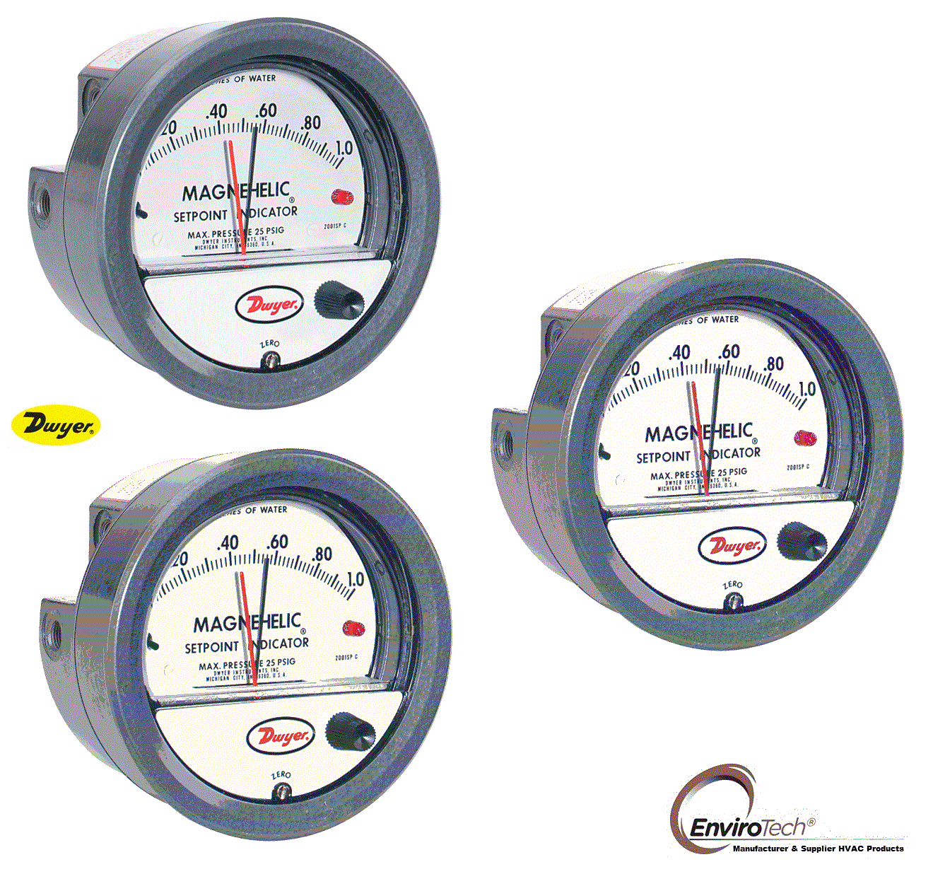 Dwyer A3000-250cm Photohelic Pressure Switch Gauge Range 0-250 Cm W.c. Size: 4" (101.6 Mm) Dial Face 5 X 8a " (127 X 209.55 Mm)