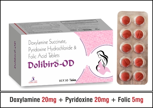 Doxylamine + Pyridoxine + Folic Tablets