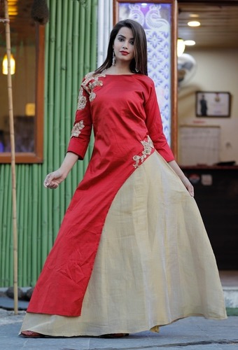 रेड फॉर्मल कुर्तियां