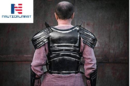 Nauticalmart Dwarven Style Blackened Larp Steel Armor Full Set Reenactment - Custom Size Size: Large