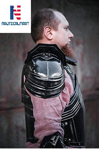 Nauticalmart Dwarven Style Blackened Larp Steel Armor Full Set Reenactment - Custom Size Size: Large