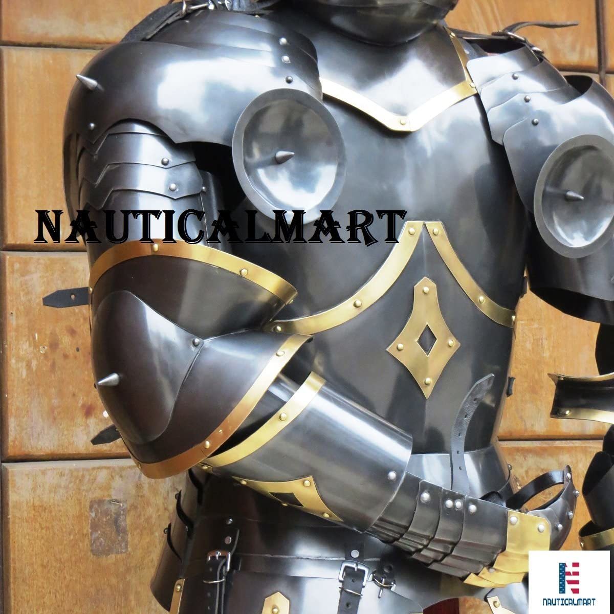 Steel Nauticalmart Medieval Knight Half Suit Of Armor With Horns