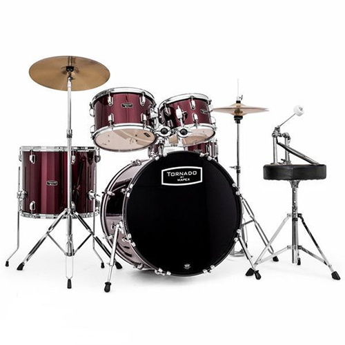 Mapex Tornado 5-पीस ड्रम किट हार्डवेयर और झांझ के साथ