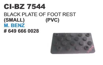 Black Plate Of Foot Rest Small M Benz - Durable Black Material, Compact Size For 4-wheeler Vehicles | Includes Warranty For Enhanced Reliability