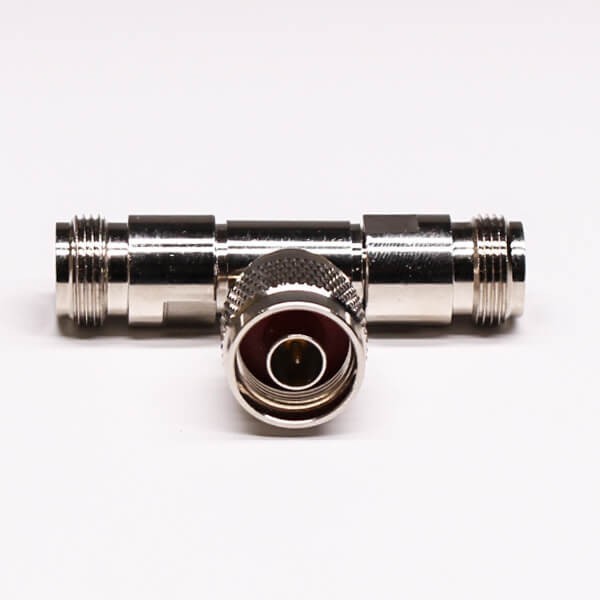 N Type Rf Adapters Tee Joint Male To Two Female Coaxial Connector
