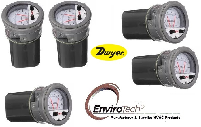 Dwyer A3000-25cm Photohelic Pressure Switch Gauge - Gauge Range 0-25 Cm W.c. Adjustable Set Points With 2 Dpdt Relay Outputs Accurate To Â±2% Fs At 70â°f