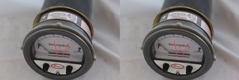 Dwyer A3000-25kpa Photohelic Pressure Switch Gauge Range 0-25 Kpa. Diameter: 4" (101.6 Mm) Dial Face