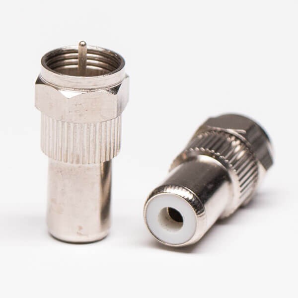 F Type Male To Rca Female Adapter Coaxial Connector Straight