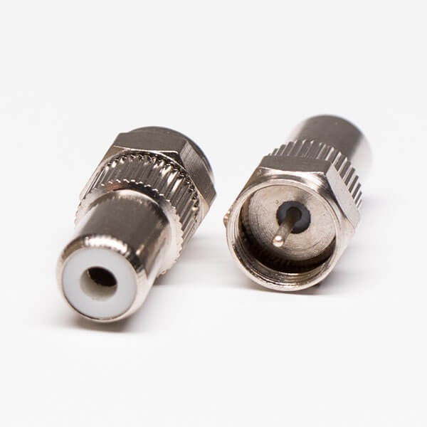 F Type Male To Rca Female Adapter Coaxial Connector Straight