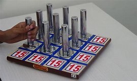 Magnetic Peg Board (Magic Square) - Metal, 30cm X 30cm | Chrome Plated, 9 Magnetic Pegs, Develops Concentration & Problem-solving Skills